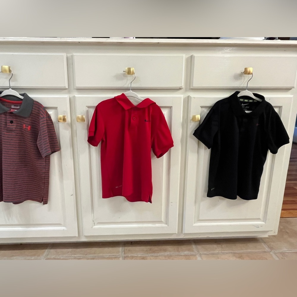 3 Under Armour & Nike Kids Polo Shirts - size 7